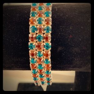 MULTI COLORED RHINESTONE BRACELET